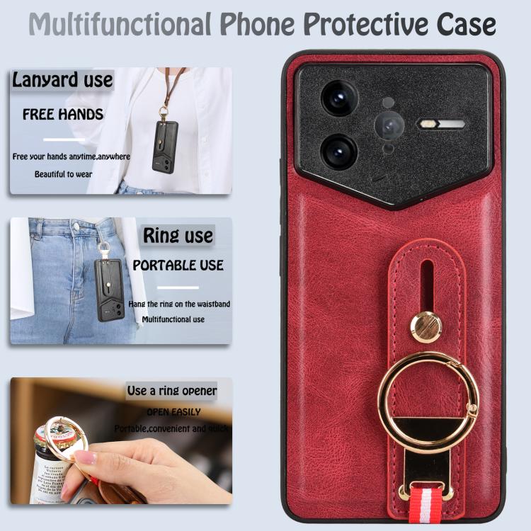For Redmi K80 Pro Champion Edition Wristband Leather Back Phone Case