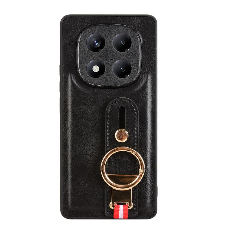 For Redmi Note 14 Pro 4G Wristband Leather Back Phone Case