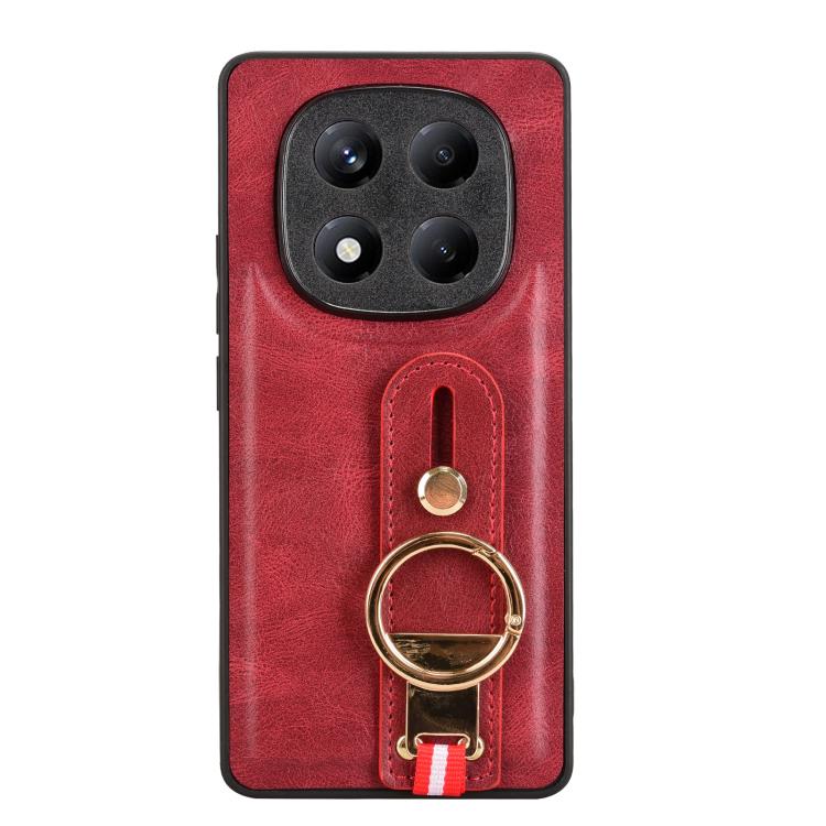 For Redmi Note 14 Pro 4G Wristband Leather Back Phone Case