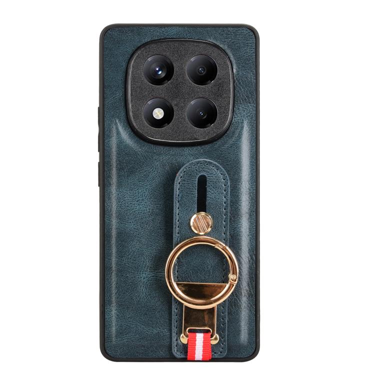 For Redmi Note 14 Pro 4G Wristband Leather Back Phone Case