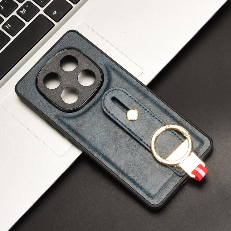 For Redmi Note 14 Pro 4G Wristband Leather Back Phone Case