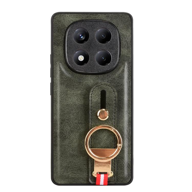 For Redmi Note 14 Pro 4G Wristband Leather Back Phone Case