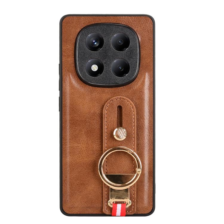 For Redmi Note 14 Pro 4G Wristband Leather Back Phone Case