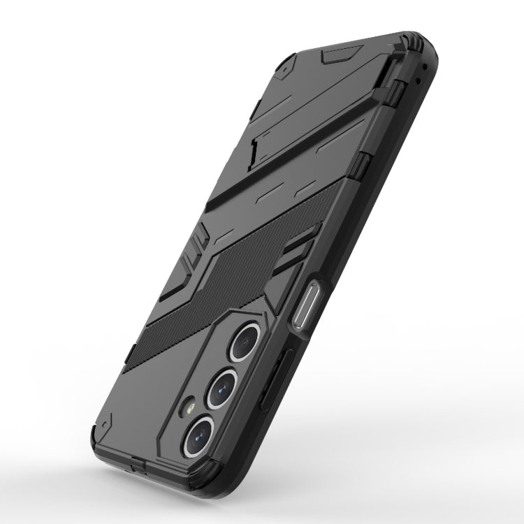 For Samsung Galaxy M35 5G Punk Armor 2 in 1 PC + TPU Shockproof Phone Case with Invisible Holder