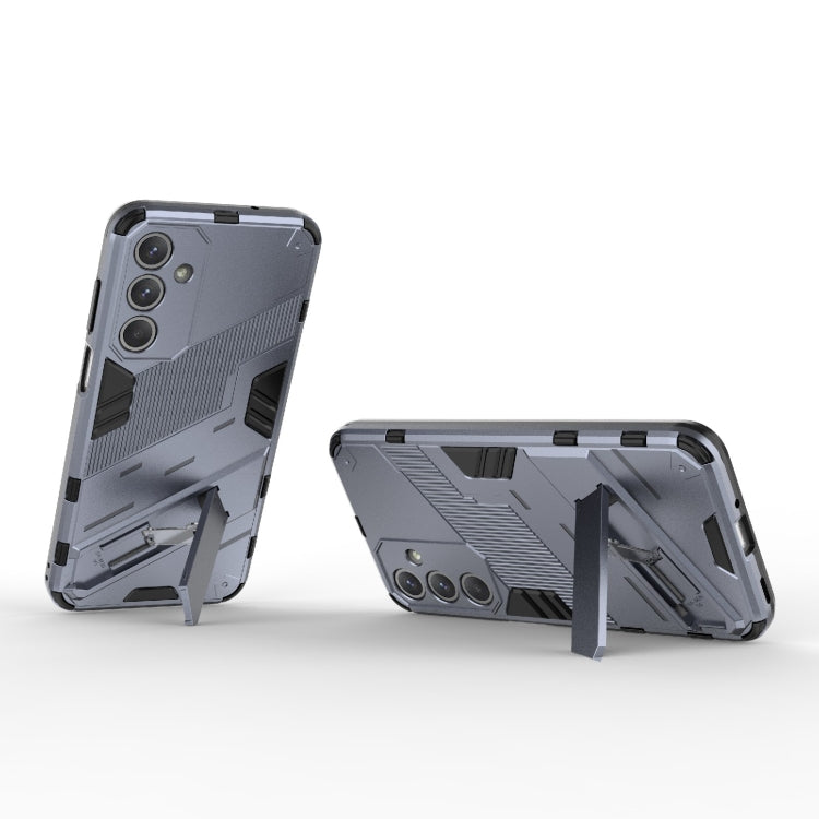 For Samsung Galaxy M35 5G Punk Armor 2 in 1 PC + TPU Shockproof Phone Case with Invisible Holder