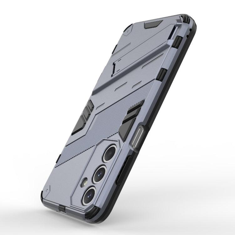 For Samsung Galaxy M35 5G Punk Armor 2 in 1 PC + TPU Shockproof Phone Case with Invisible Holder