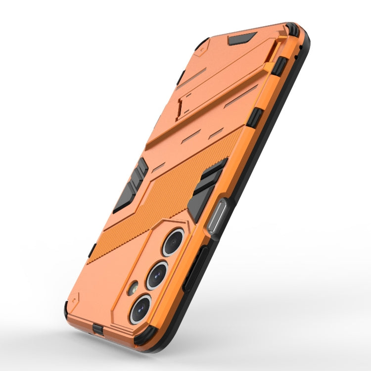 For Samsung Galaxy M35 5G Punk Armor 2 in 1 PC + TPU Shockproof Phone Case with Invisible Holder