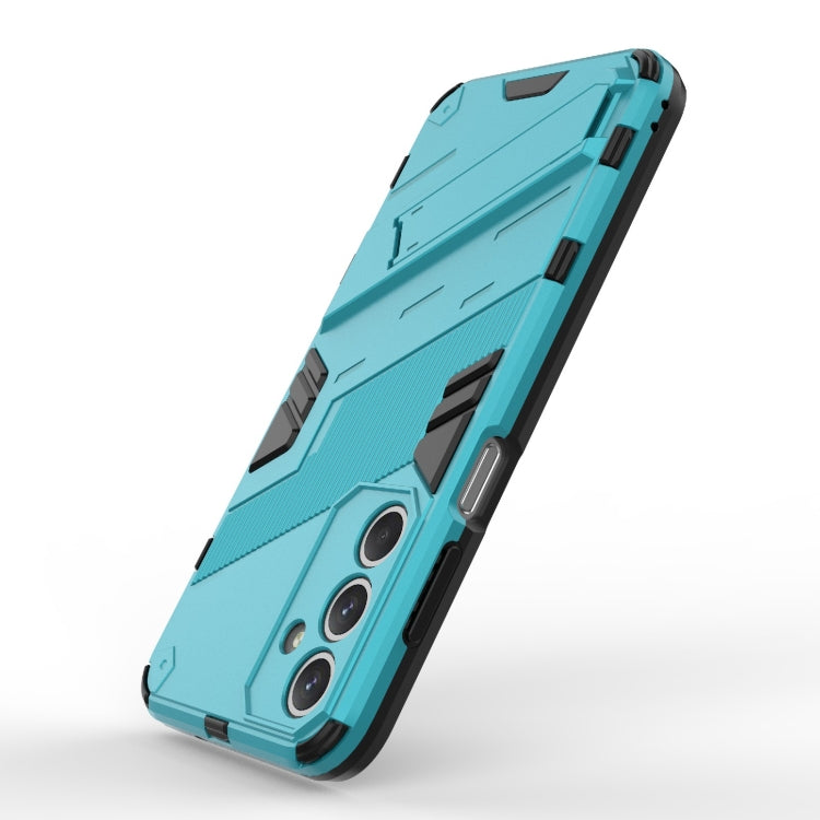 For Samsung Galaxy M35 5G Punk Armor 2 in 1 PC + TPU Shockproof Phone Case with Invisible Holder