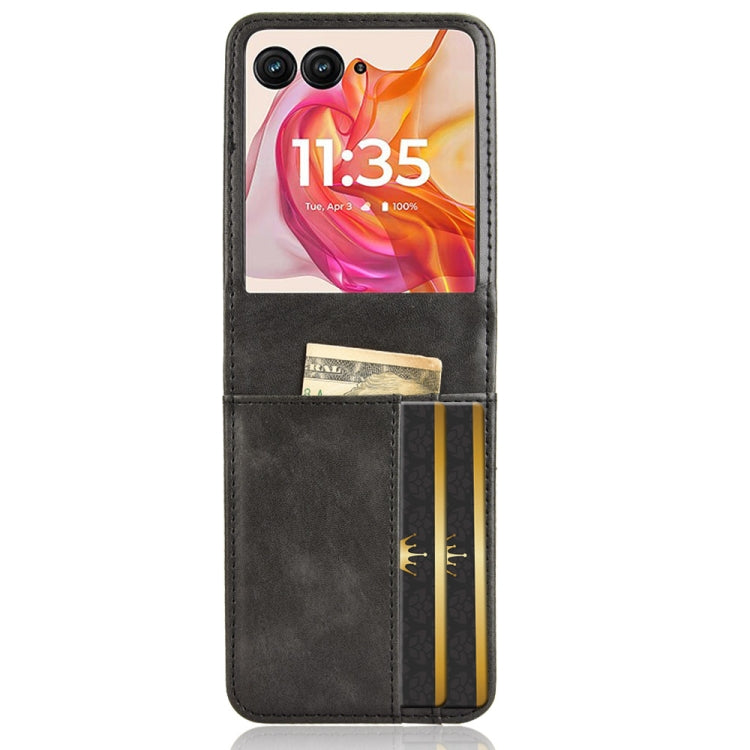 For Motorola Razr 50 Ultra Skin Feel Card Slot Leather Phone Case