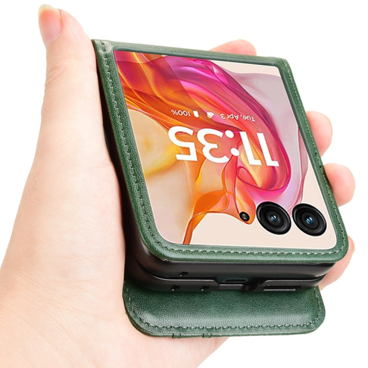 For Motorola Razr 50 Ultra Skin Feel Card Slot Leather Phone Case