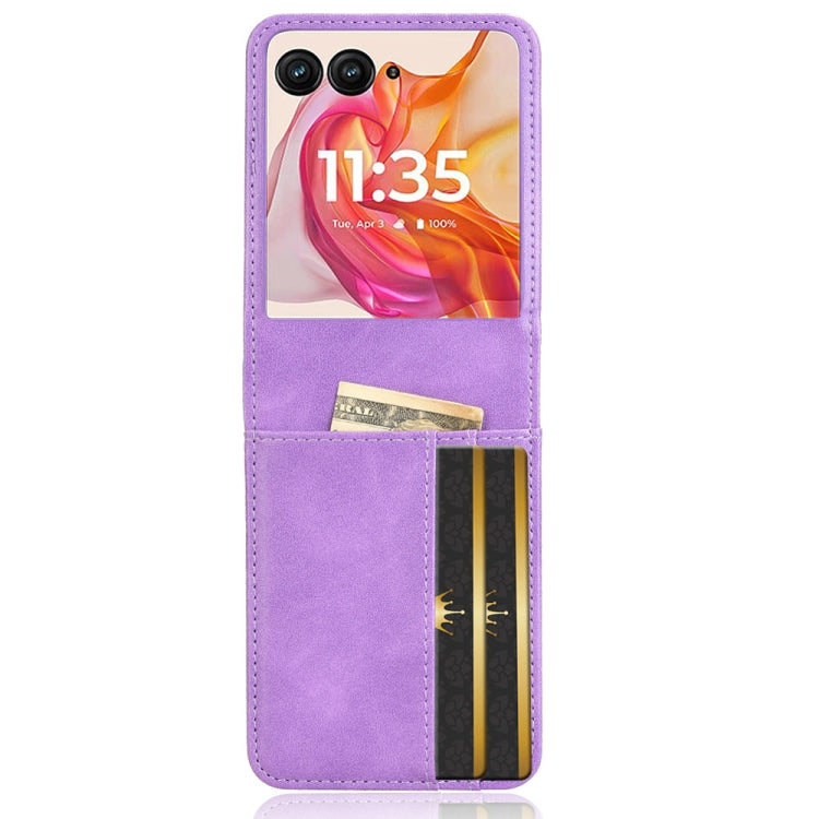 For Motorola Razr 50 Ultra Skin Feel Card Slot Leather Phone Case
