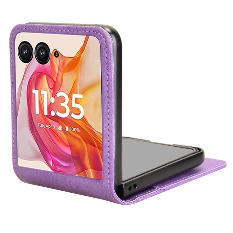 For Motorola Razr 50 Ultra Skin Feel Card Slot Leather Phone Case