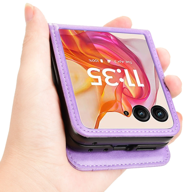 For Motorola Razr 50 Ultra Skin Feel Card Slot Leather Phone Case