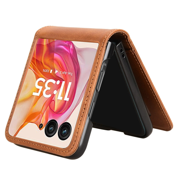 For Motorola Razr 50 Ultra Skin Feel Card Slot Leather Phone Case