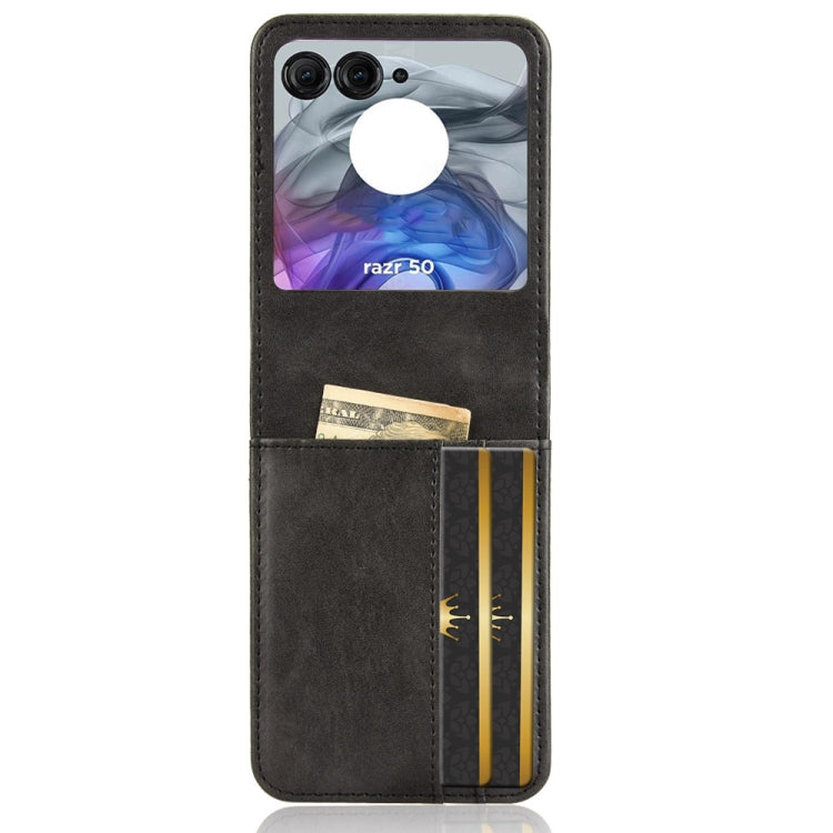 For Motorola Razr 50 Skin Feel Card Slot Leather Phone Case