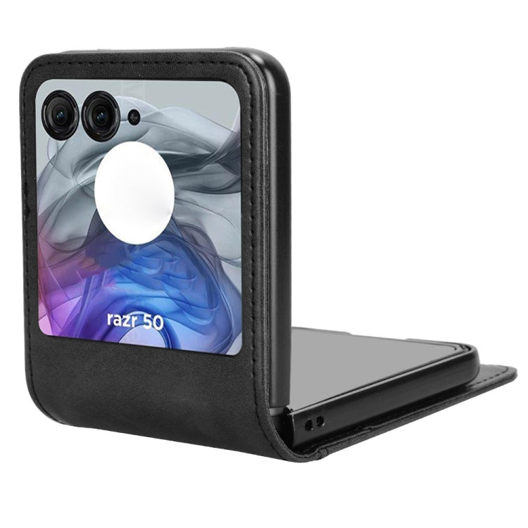 For Motorola Razr 50 Skin Feel Card Slot Leather Phone Case