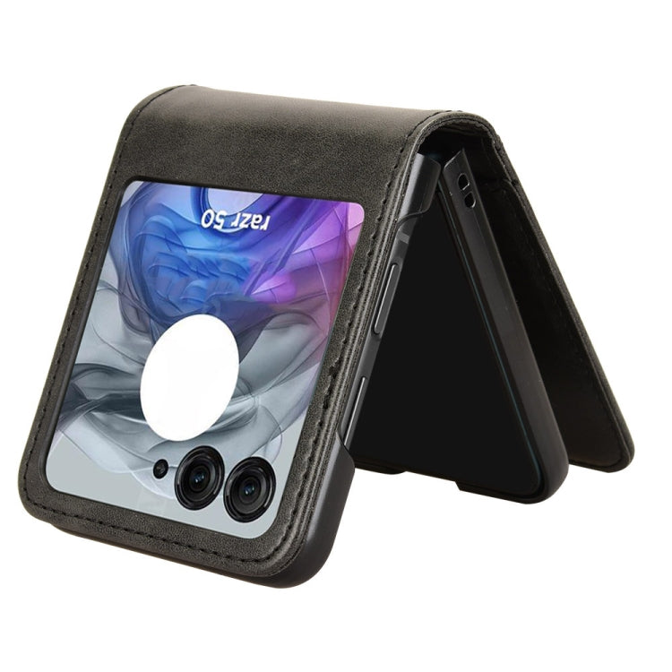 For Motorola Razr 50 Skin Feel Card Slot Leather Phone Case