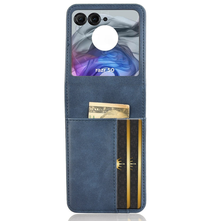 For Motorola Razr 50 Skin Feel Card Slot Leather Phone Case