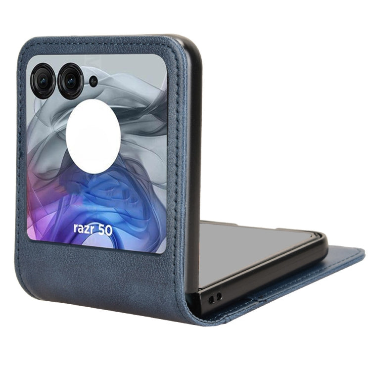For Motorola Razr 50 Skin Feel Card Slot Leather Phone Case