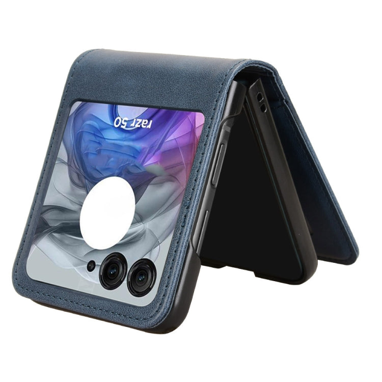 For Motorola Razr 50 Skin Feel Card Slot Leather Phone Case