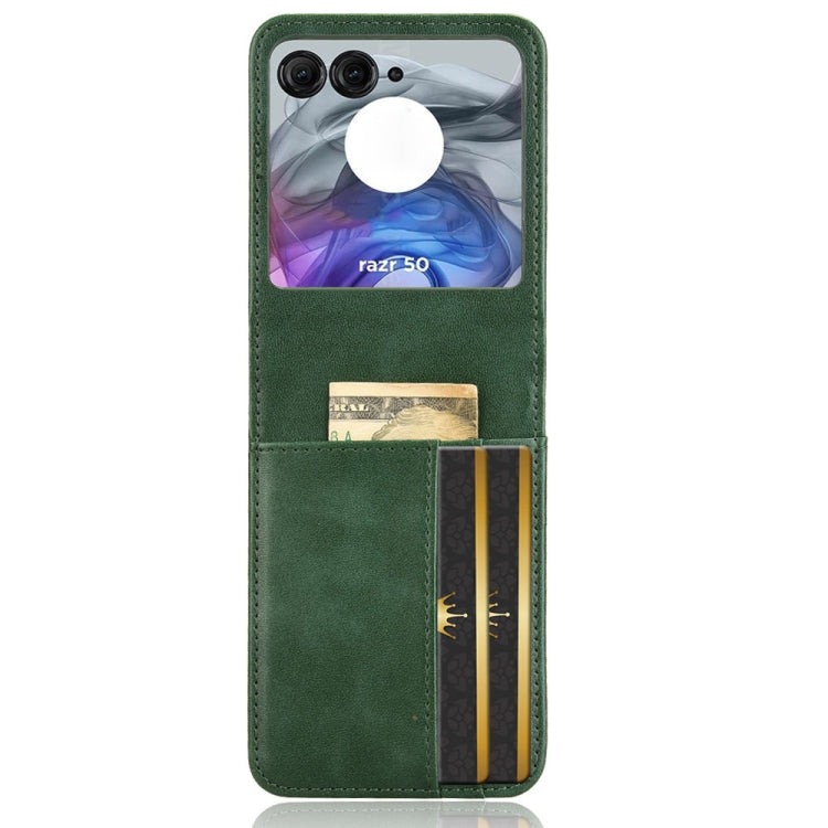 For Motorola Razr 50 Skin Feel Card Slot Leather Phone Case