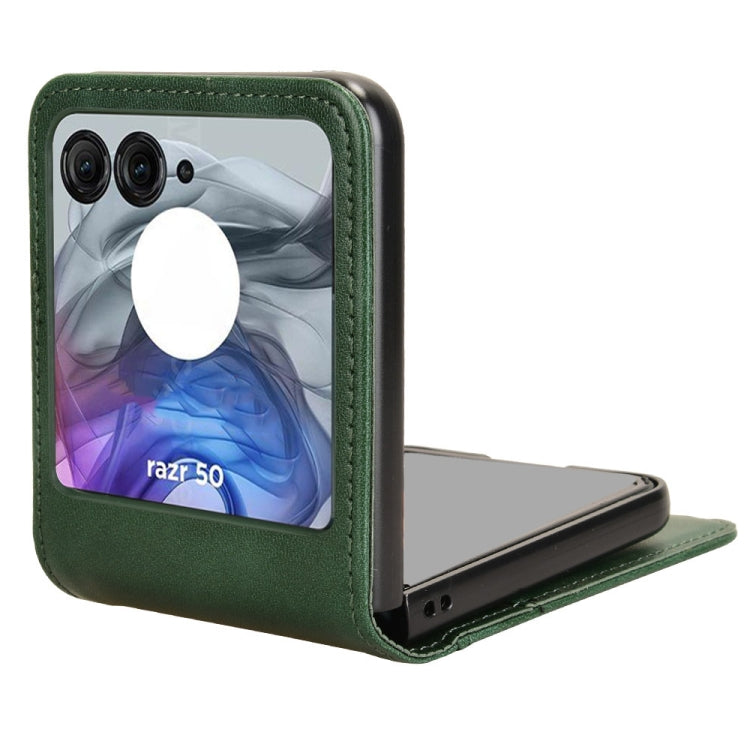 For Motorola Razr 50 Skin Feel Card Slot Leather Phone Case