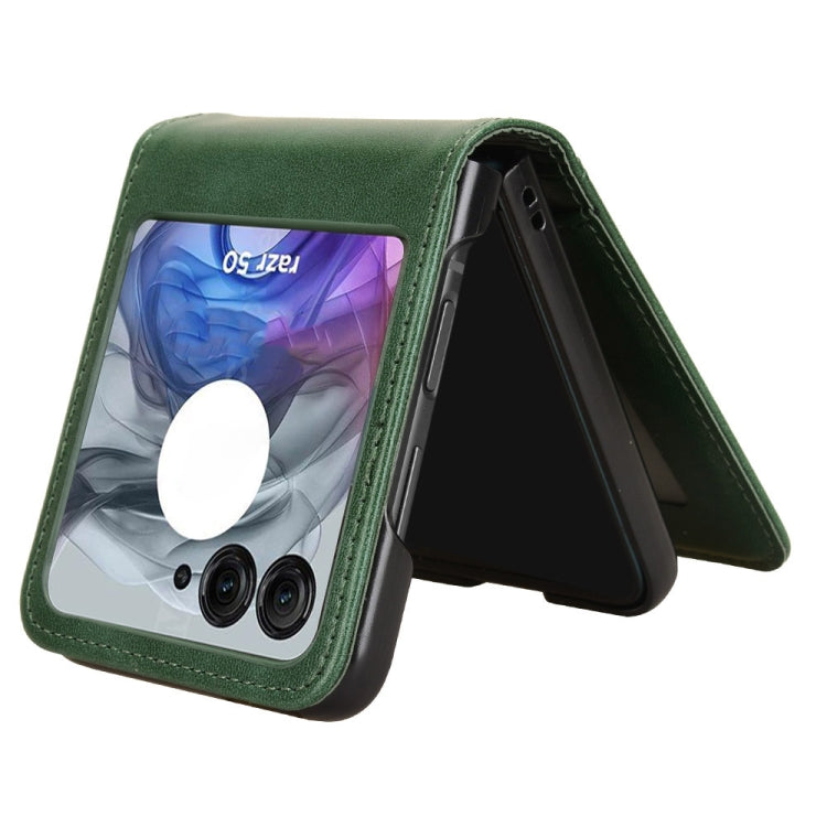 For Motorola Razr 50 Skin Feel Card Slot Leather Phone Case