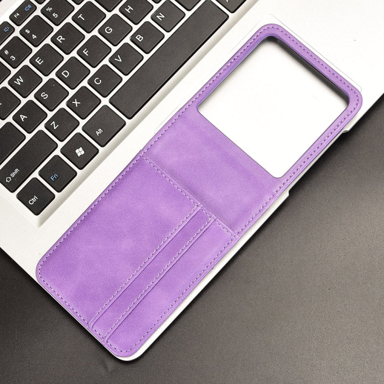 For Motorola Razr 50 Skin Feel Card Slot Leather Phone Case
