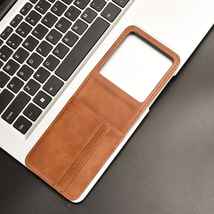 For Motorola Razr 50 Skin Feel Card Slot Leather Phone Case