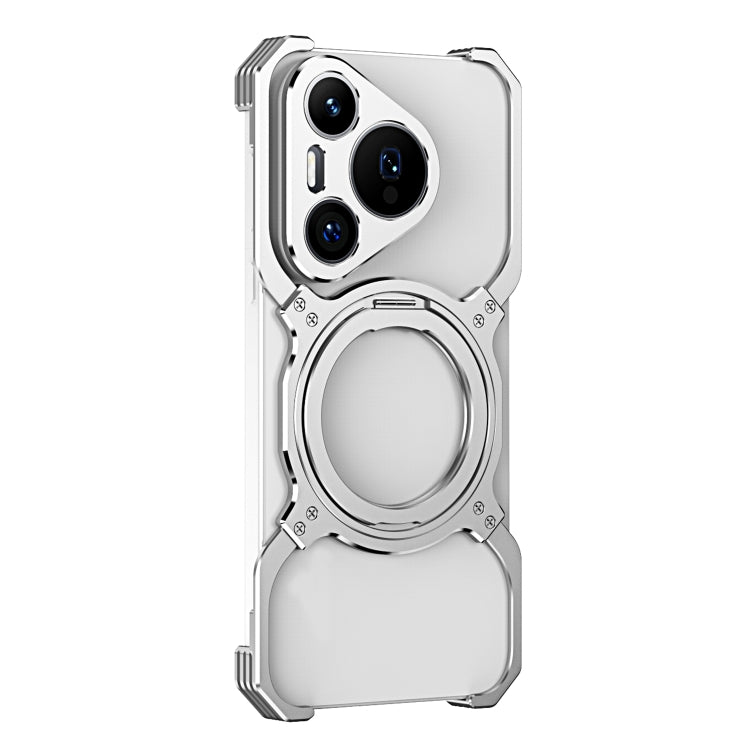For Huawei Pura 70 Mechanical Arm Borderless MagSafe Holder Metal Phone Case