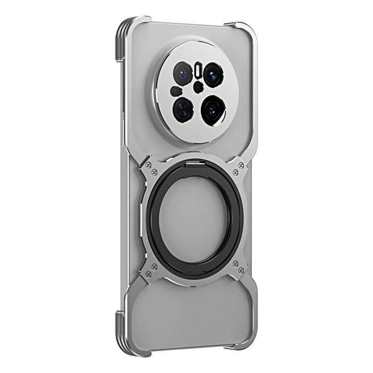 For Huawei Mate 70 Mechanical Arm Borderless MagSafe Holder Metal Phone Case
