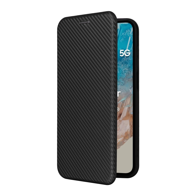 For Samsung Galaxy M35 Carbon Fiber Texture Flip Leather Phone Case