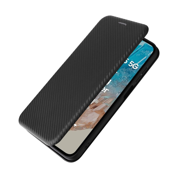 For Samsung Galaxy M35 Carbon Fiber Texture Flip Leather Phone Case