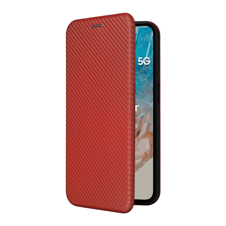 For Samsung Galaxy M35 Carbon Fiber Texture Flip Leather Phone Case