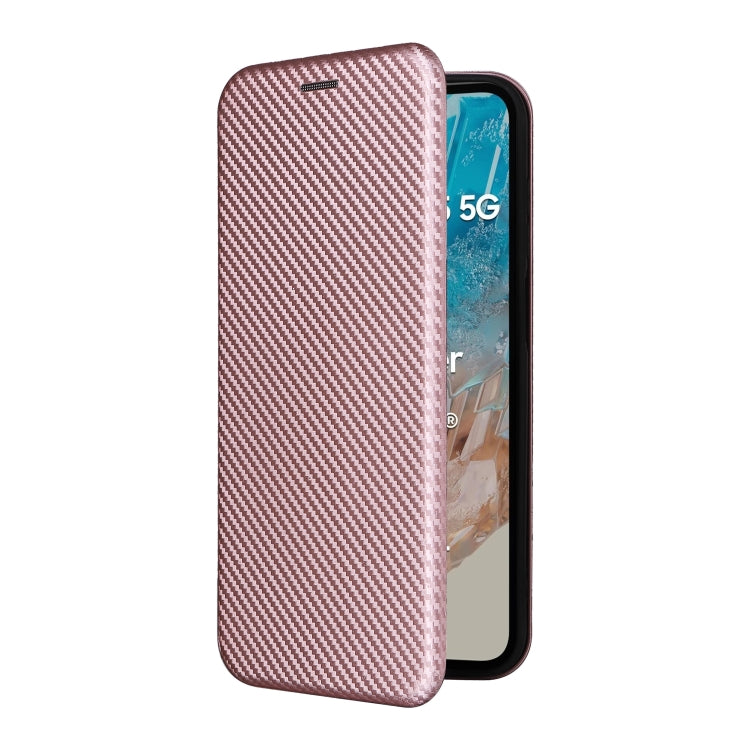 For Samsung Galaxy M35 Carbon Fiber Texture Flip Leather Phone Case
