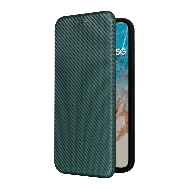 For Samsung Galaxy M35 Carbon Fiber Texture Flip Leather Phone Case