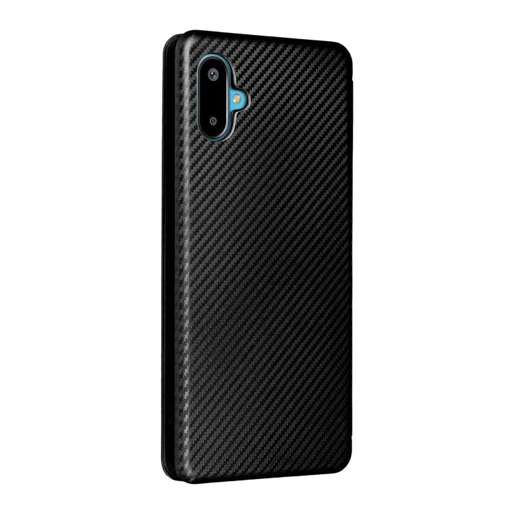 For Samsung Galaxy M06 5G / F06 5G Carbon Fiber Texture Flip Leather Phone Case
