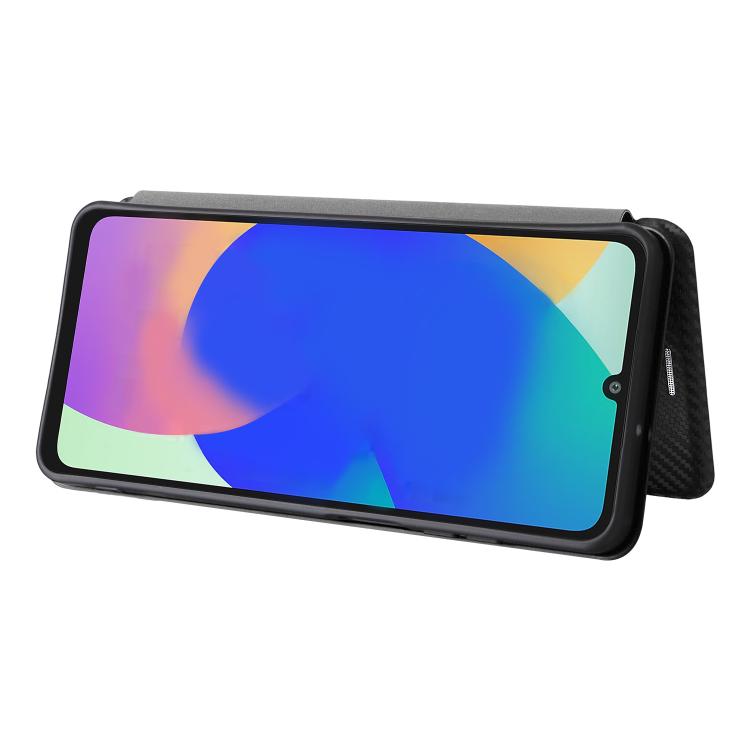 For Samsung Galaxy M06 5G / F06 5G Carbon Fiber Texture Flip Leather Phone Case