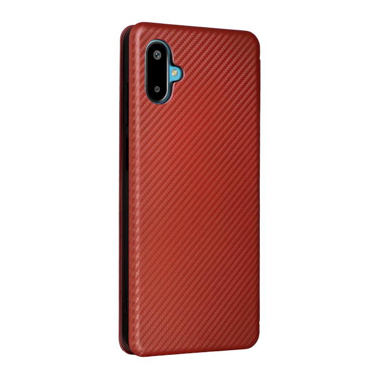 For Samsung Galaxy M06 5G / F06 5G Carbon Fiber Texture Flip Leather Phone Case