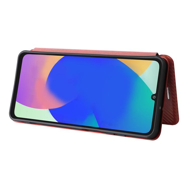 For Samsung Galaxy M06 5G / F06 5G Carbon Fiber Texture Flip Leather Phone Case