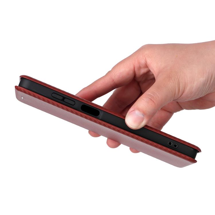 For Samsung Galaxy M06 5G / F06 5G Carbon Fiber Texture Flip Leather Phone Case