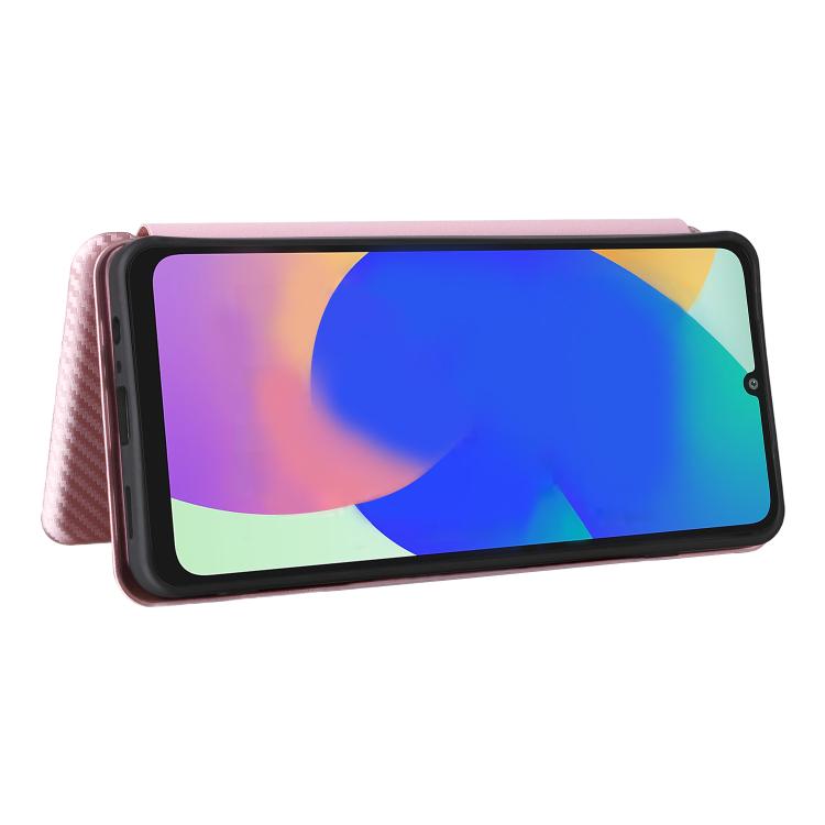 For Samsung Galaxy M06 5G / F06 5G Carbon Fiber Texture Flip Leather Phone Case
