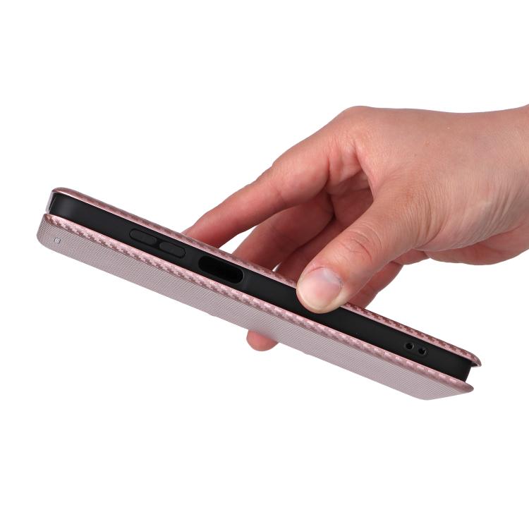 For Samsung Galaxy M06 5G / F06 5G Carbon Fiber Texture Flip Leather Phone Case