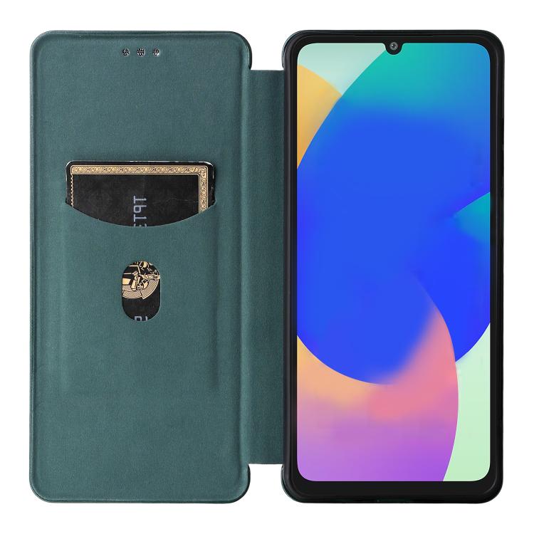 For Samsung Galaxy M06 5G / F06 5G Carbon Fiber Texture Flip Leather Phone Case