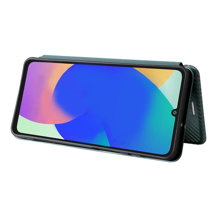 For Samsung Galaxy M06 5G / F06 5G Carbon Fiber Texture Flip Leather Phone Case