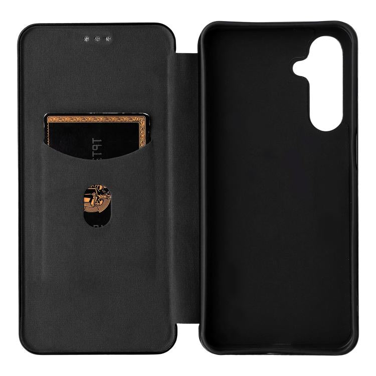 For Samsung Galaxy M16 5G / F16 5G Carbon Fiber Texture Flip Leather Phone Case