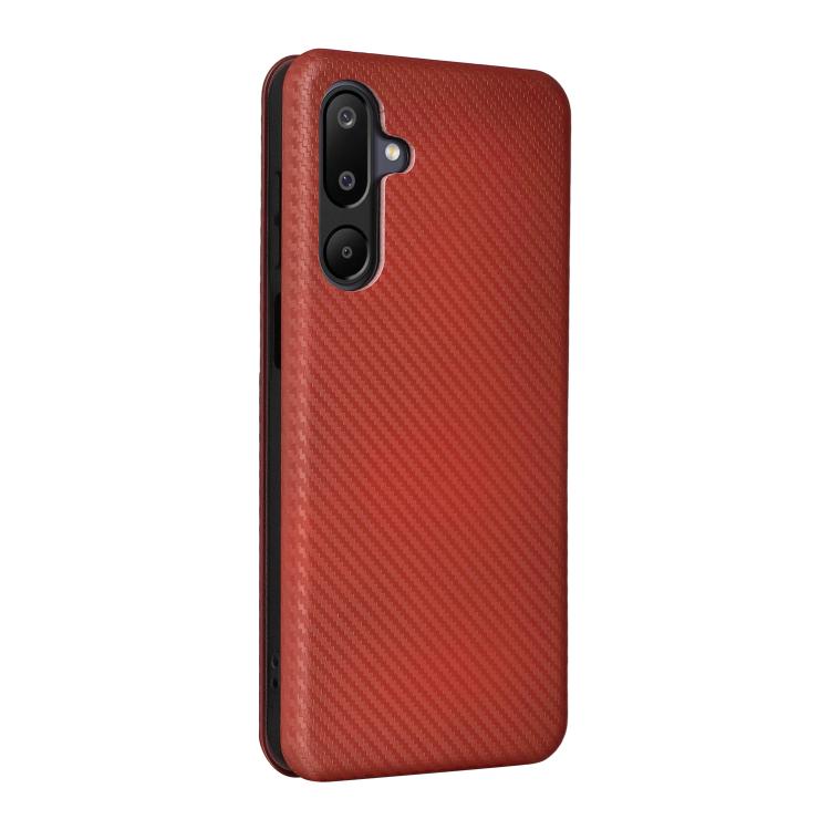 For Samsung Galaxy M16 5G / F16 5G Carbon Fiber Texture Flip Leather Phone Case