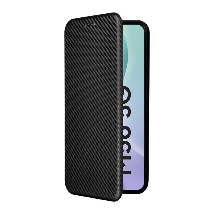For Samsung Galaxy M56 5G Carbon Fiber Texture Flip Leather Phone Case