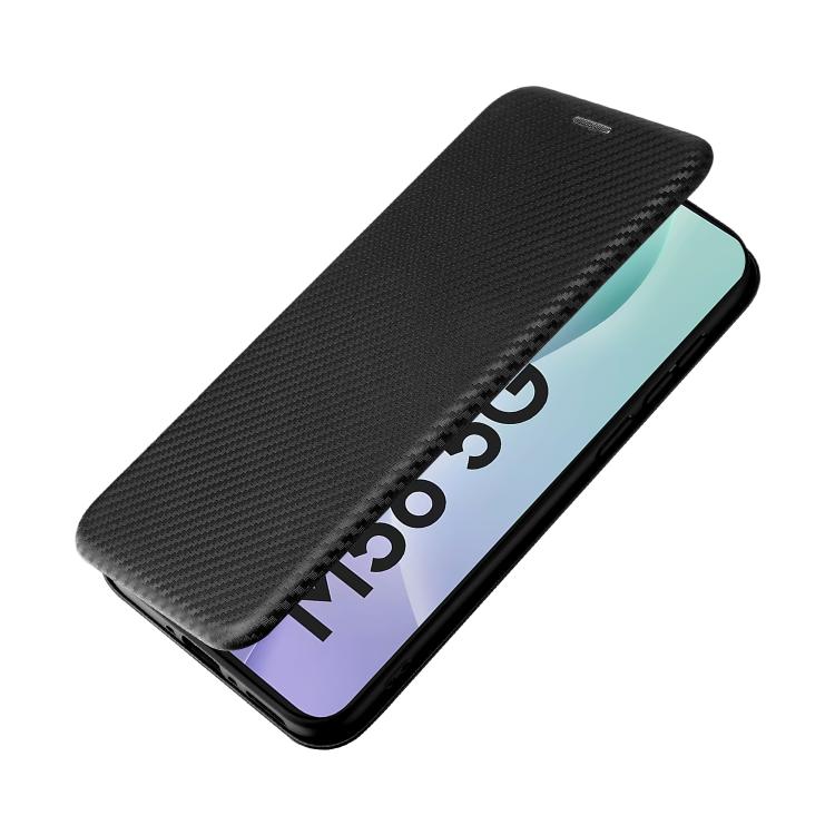 For Samsung Galaxy M56 5G Carbon Fiber Texture Flip Leather Phone Case