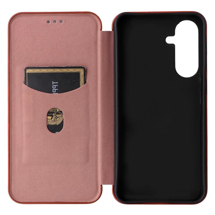 For Samsung Galaxy M56 5G Carbon Fiber Texture Flip Leather Phone Case